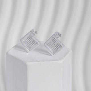 Brinco Geometria Zircônia Prata
