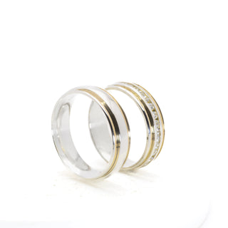 Aliança Prata Zircônia