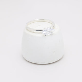 Anel Prata Zircônia