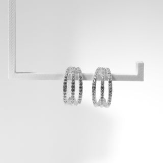 Argola Prata Zircônia