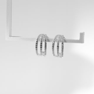 Argola Prata Zircônia