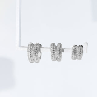 Argola Prata Zircônia