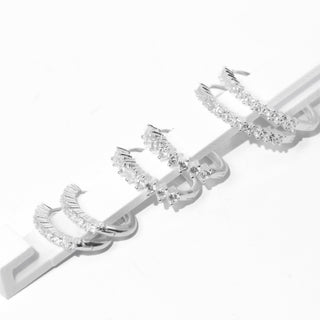 Argola Prata Zircônia