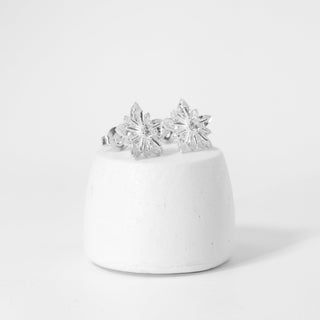 Brinco Prata Flor Zircônia
