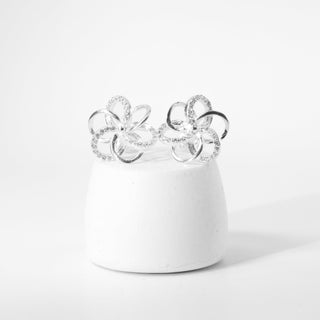 Brinco Prata Flor Zircônia