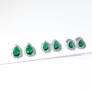 Brinco Prata Gota Zircônia