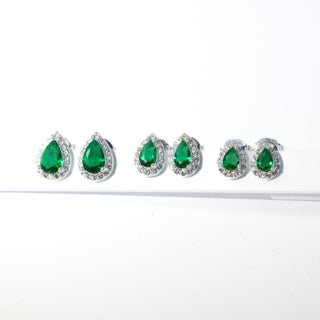 Brinco Prata Gota Zircônia