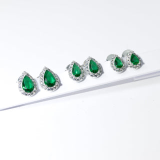 Brinco Prata Gota Zircônia