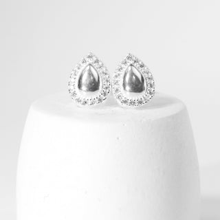 Brinco Prata Gota Zircônia