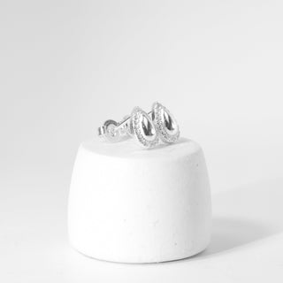 Brinco Prata Gota Zircônia