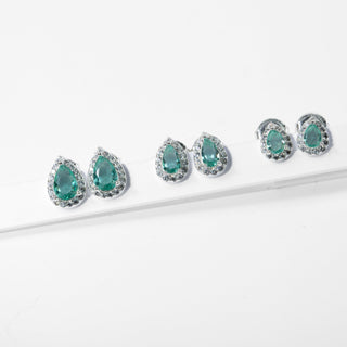 Brinco Prata Gota Zircônia