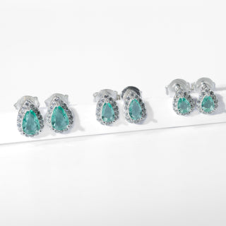 Brinco Prata Gota Zircônia