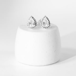 Brinco Prata Gota Zircônia