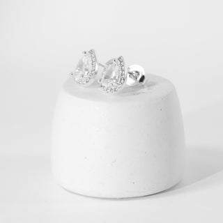Brinco Prata Gota Zircônia