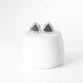 Brinco Prata Triângulo Zircônia