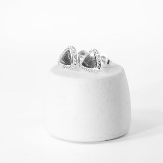 Brinco Prata Triângulo Zircônia