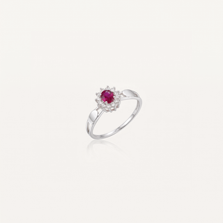 Anel Romance Prata — Rosa