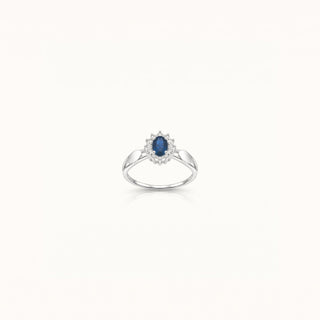 Anel Regal Prata — Azul