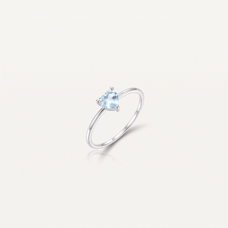 Anel Passion Prata — Azul-claro