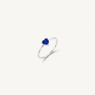 Anel Passion Prata — Azul-escuro