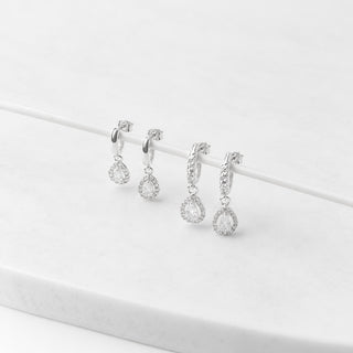 Duo de Argolas Gota Éclat Prata