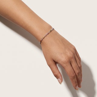 Pulseira Arco-Íris Prata — na modelo