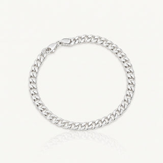Pulseira Gourmet Forte Prata — na modelo