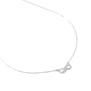 Colar Prata Infinito Zircônia