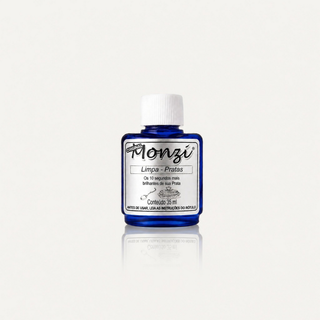 Monzi Limpa Pratas 35 ml, frasco azul