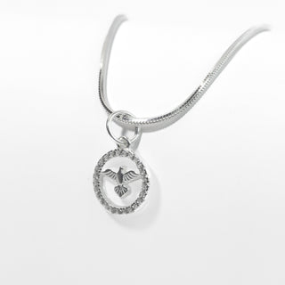 Pingente Prata Pomba Zircônia