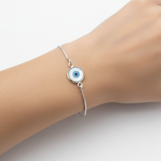 Pulseira Prata Olho Grego