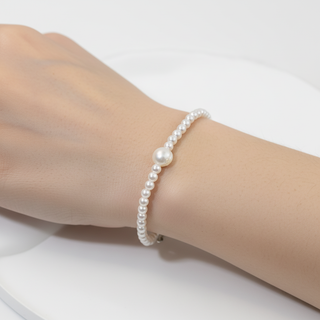 Pulseira Prata Pérola Barroca