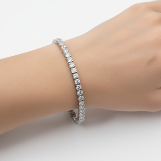 Pulseira Riviera Prata Zircônia