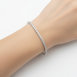 Pulseira Riviera Prata Zircônia